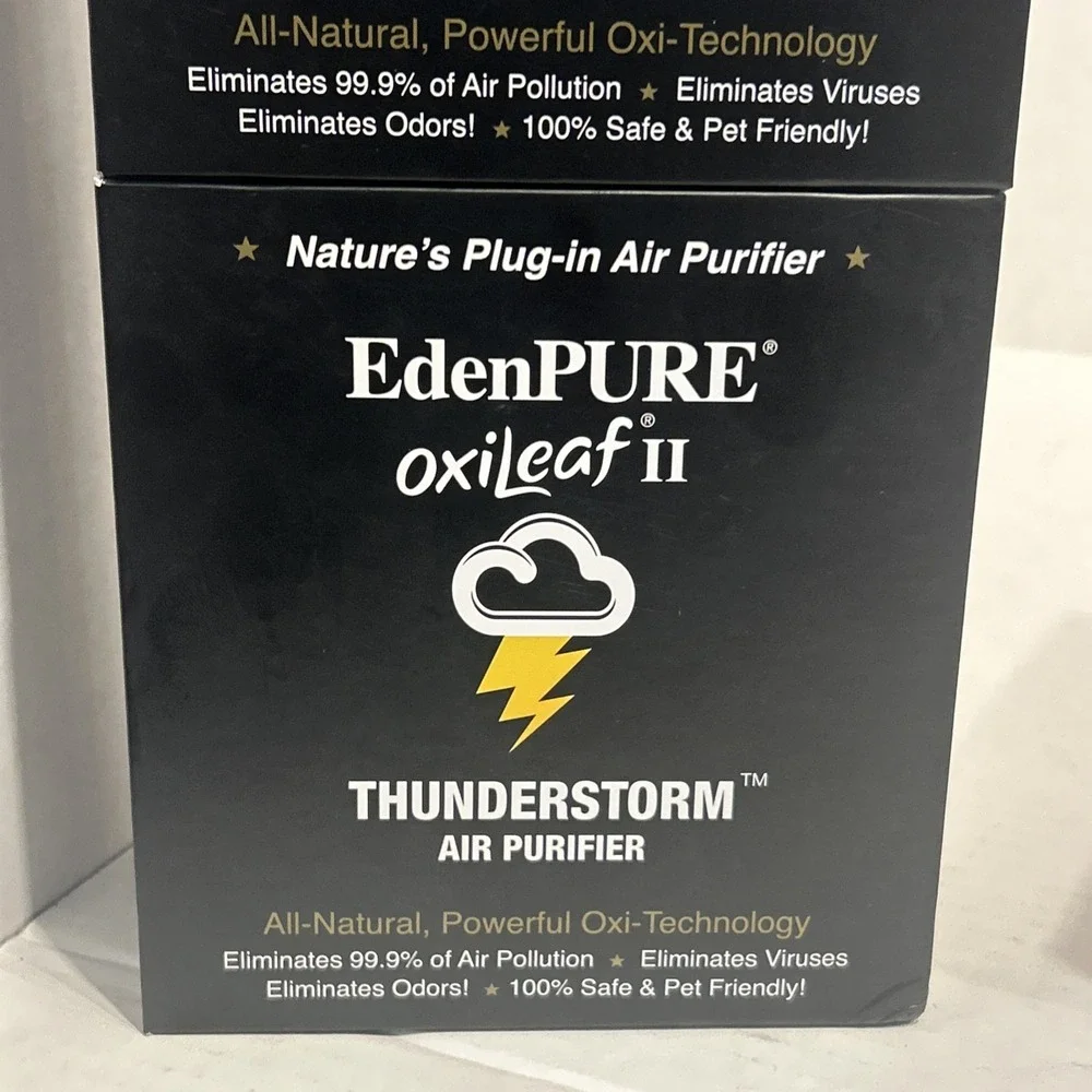 2 EdenPure OxiLeaf II Thunderstorm Air Purifier Powerful Oxi‎ Technology Plug-In